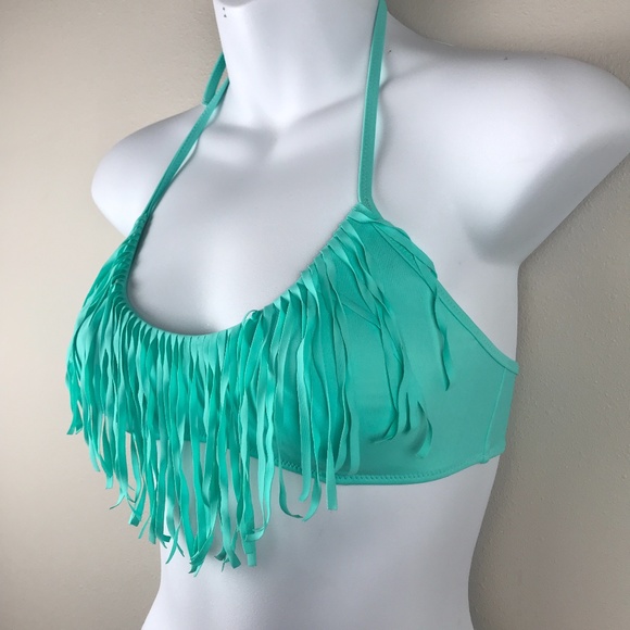 Victoria's Secret Fringe Halter Bikini Top - Size Small - Picture 2 of 6